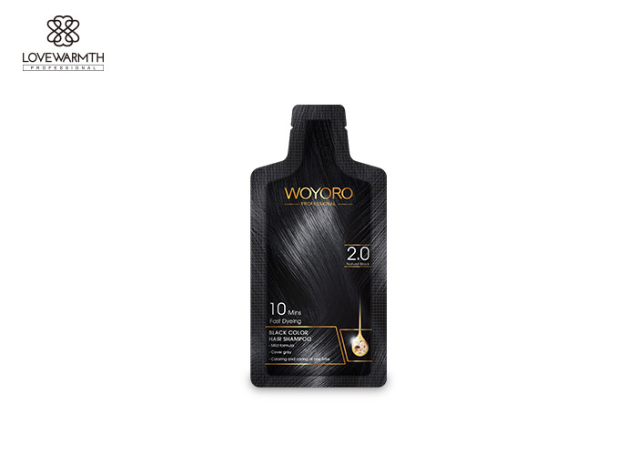 2,0 champô natural da cor do cabelo preto delicado para a baixa amônia da tampa cinzenta do cabelo