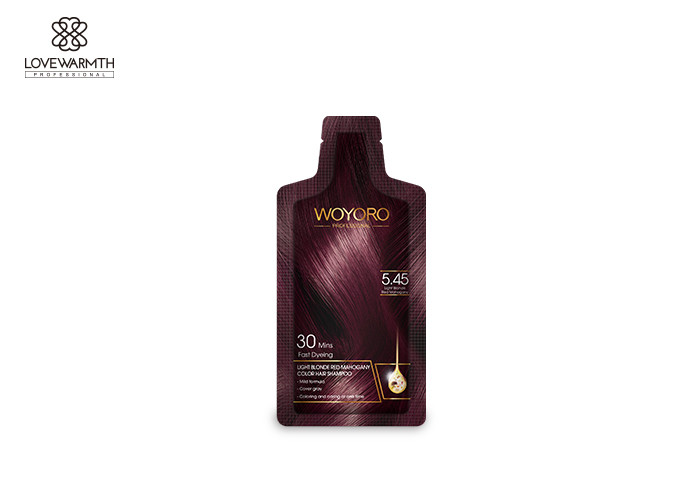 Coloração rápida do champô da cor do cabelo do óleo do argão não duramente ao escalpe 15ml * 2 volumes
