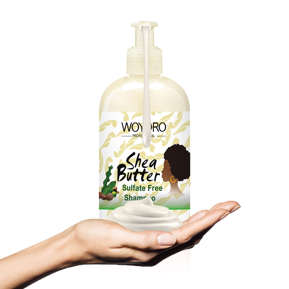 Shea Butter Sulfate Free Shampoo para o escalpe seco do cabelo encaracolado