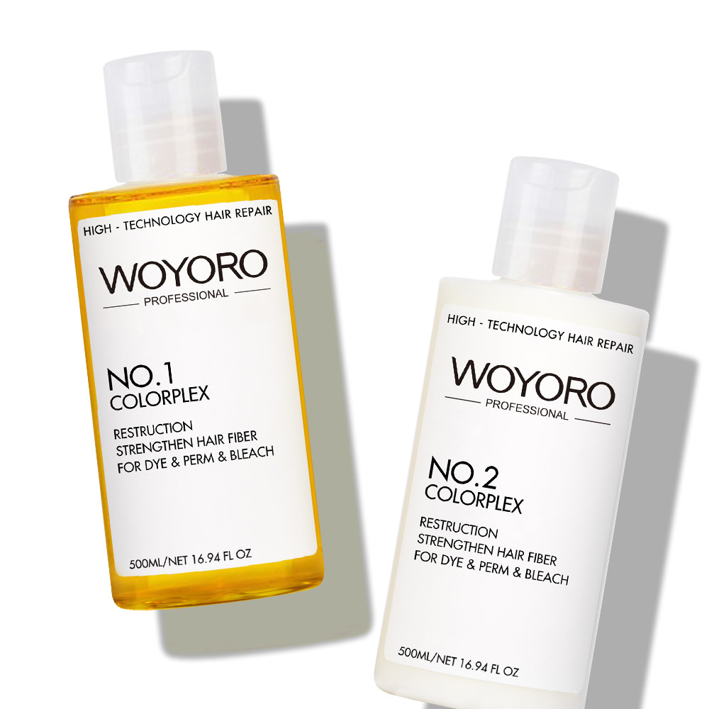 O cabelo Colorplex de WOYORO ajustou o tratamento para Permed tingido descorou lustroso brilhante da restauração do cabelo